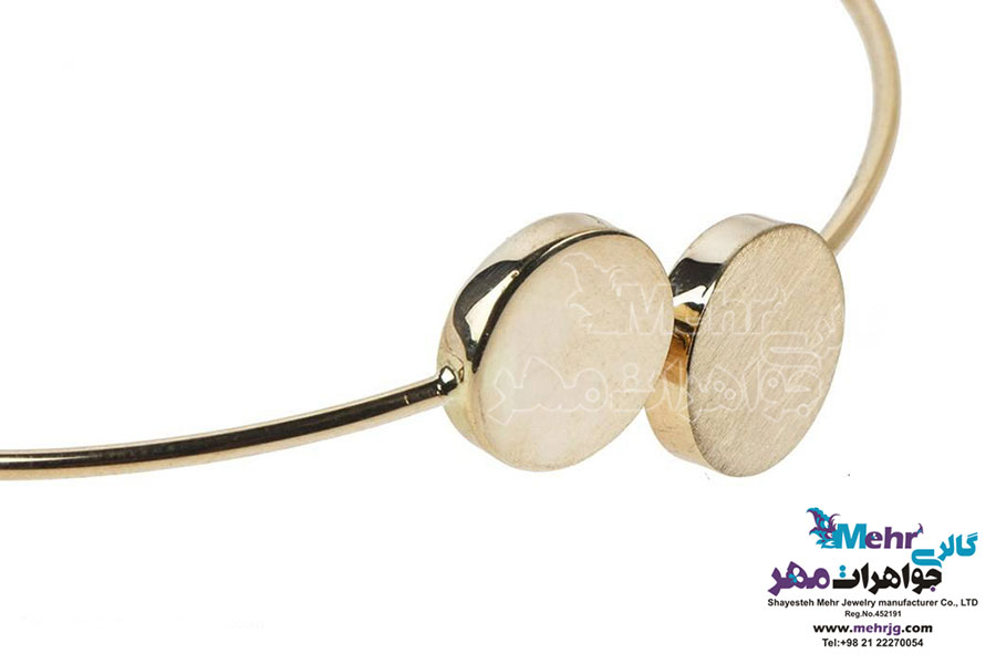 دستبند النگویی طلا - طرح هندسی