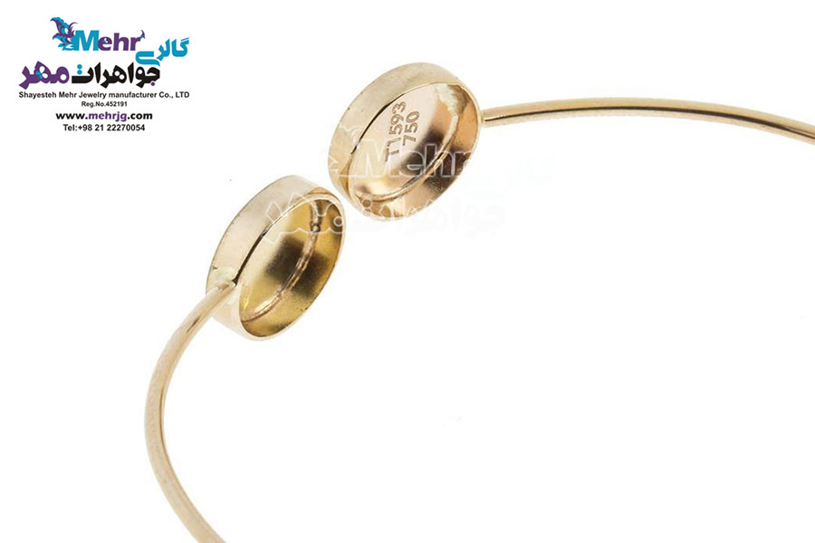 دستبند النگویی طلا - طرح هندسی