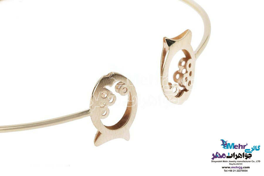 دستبند النگویی طلا - طرح ماهی