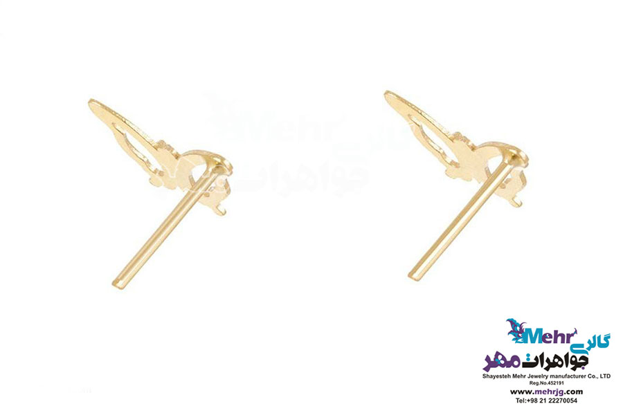 گوشواره طلا - طرح پروانه