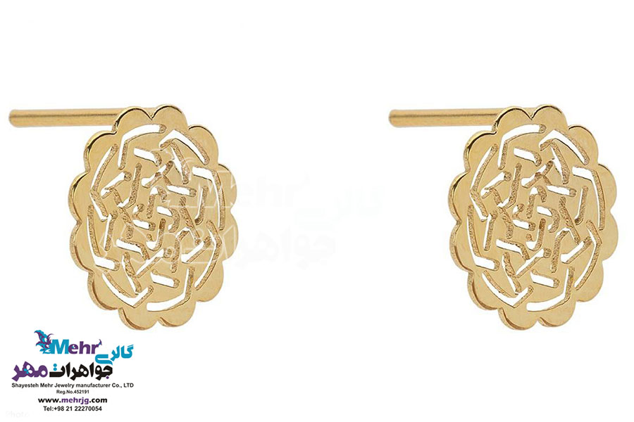 گوشواره طلا - طرح اسلیمی