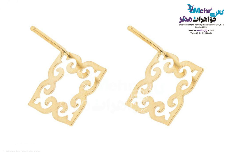 گوشواره طلا - طرح اسلیمی