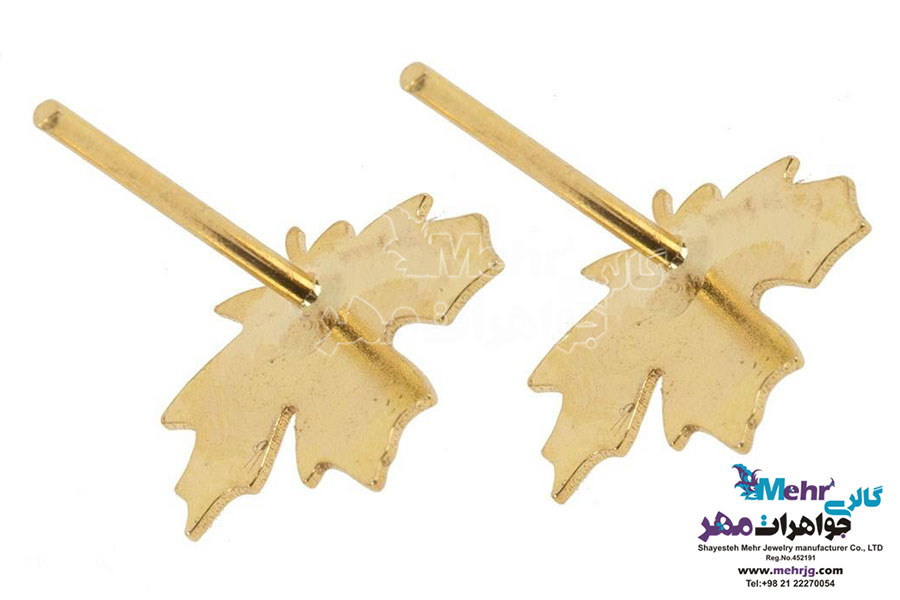 گوشواره طلا - طرح برگ