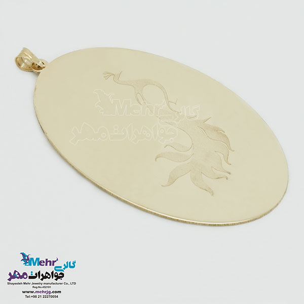 آویز طلا - طرح طاووس