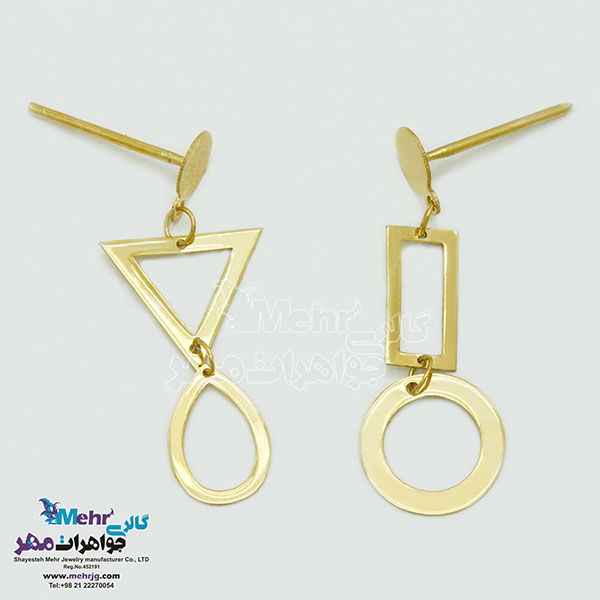 گوشواره طلا - طرح هندسی