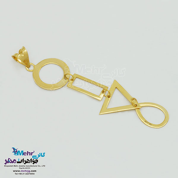 آویز طلا - طرح هندسی