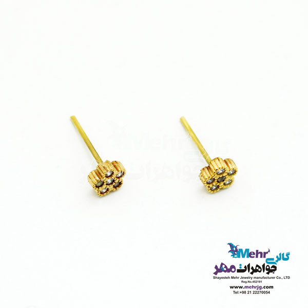 گوشواره طلا - طرح گل