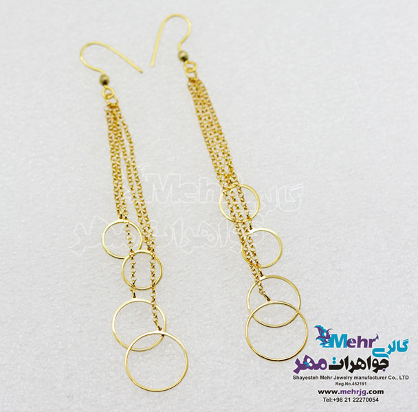 گوشواره طلا - طرح دایره