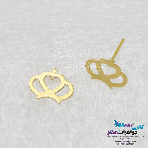 گوشواره طلا - طرح تاج