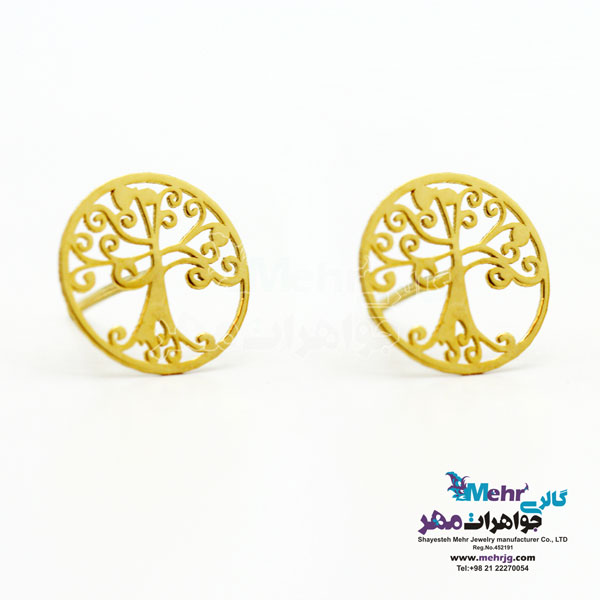 گوشواره طلا - طرح درخت