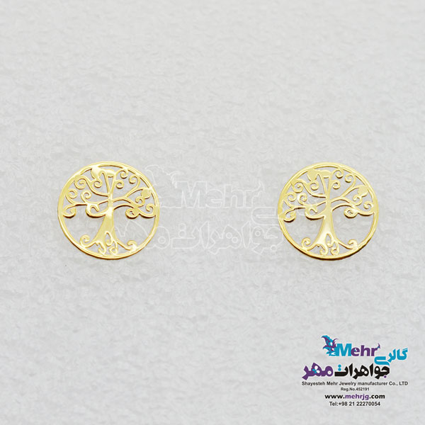 گوشواره طلا - طرح درخت