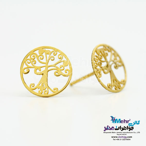 گوشواره طلا - طرح درخت