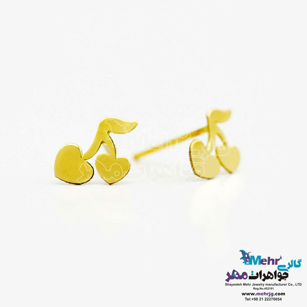 گوشواره طلا - طرح گیلاس