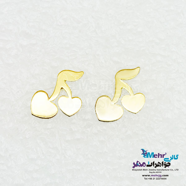گوشواره طلا - طرح گیلاس
