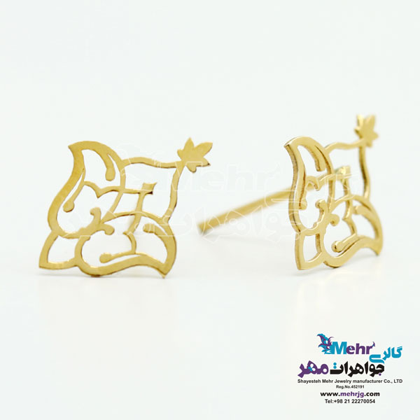 گوشواره طلا - طرح اسلیمی
