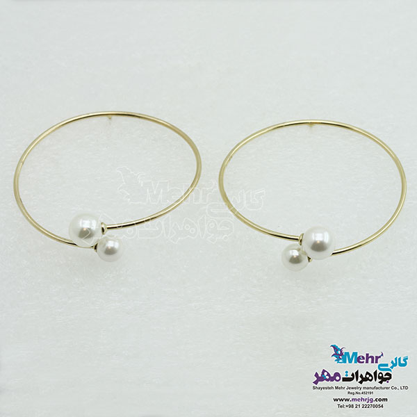 گوشواره طلا - طرح مروارید نشان