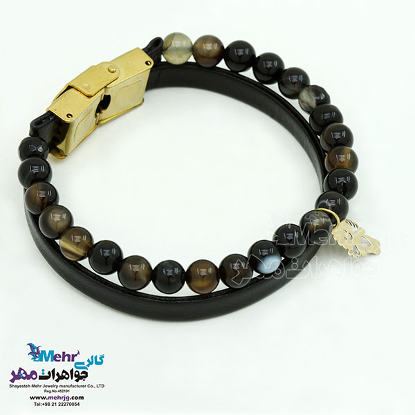 دستبند طلا و سنگ - طرح فرشته
