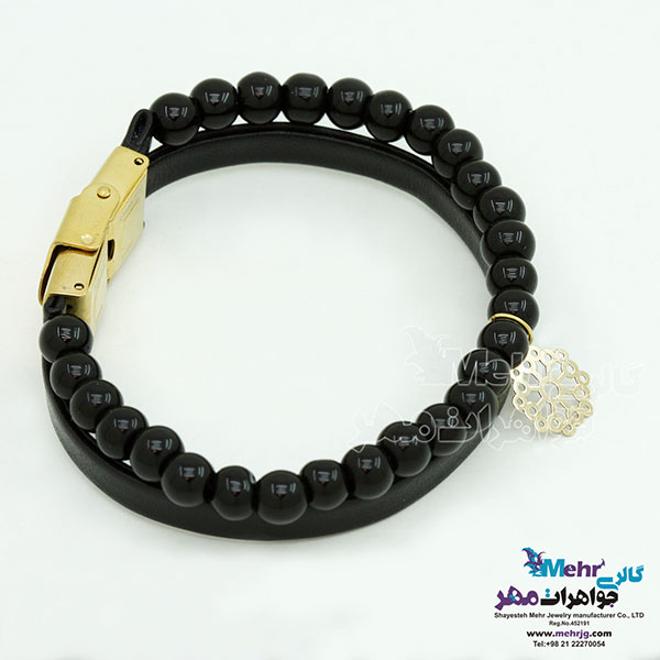 دستبند طلا و سنگ - طرح برف