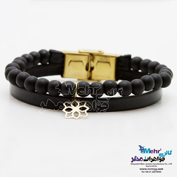 دستبند طلا و سنگ - طرح اسلیمی