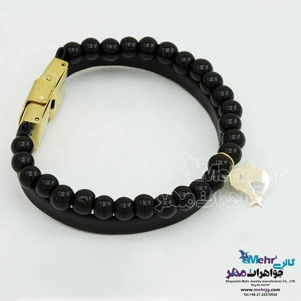 دستبند طلا و سنگ - طرح جوجه