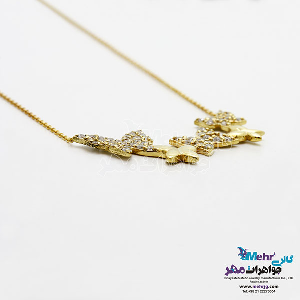 گردنبند طلا - طرح پروانه