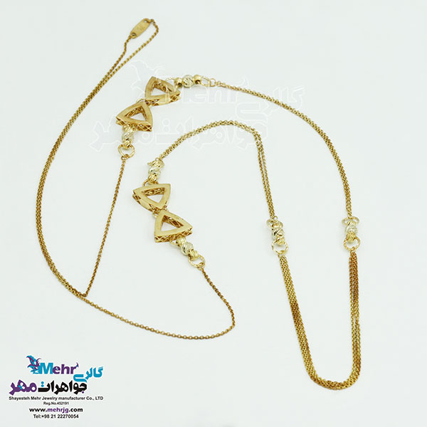 گردنبند رولباسی طلا - طرح پاپیون