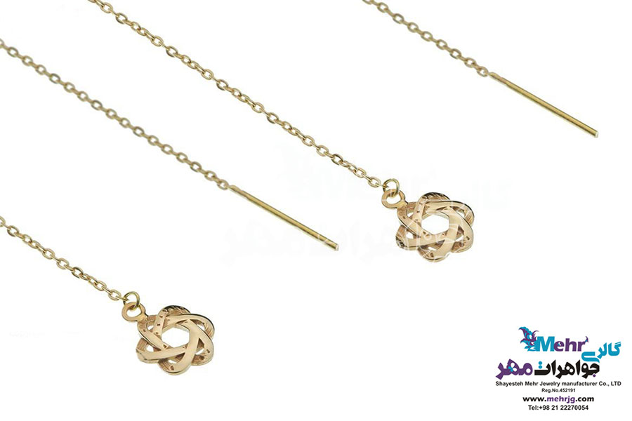 گوشواره طلا - طرح گل