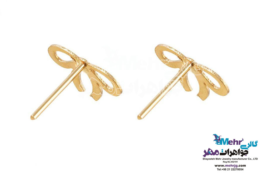 گوشواره طلا - طرح پاپیون