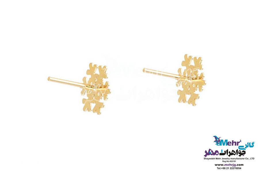 گوشواره طلا - طرح برف