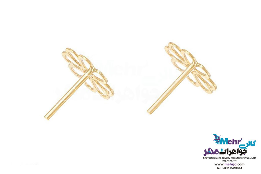 گوشواره طلا - طرح گل