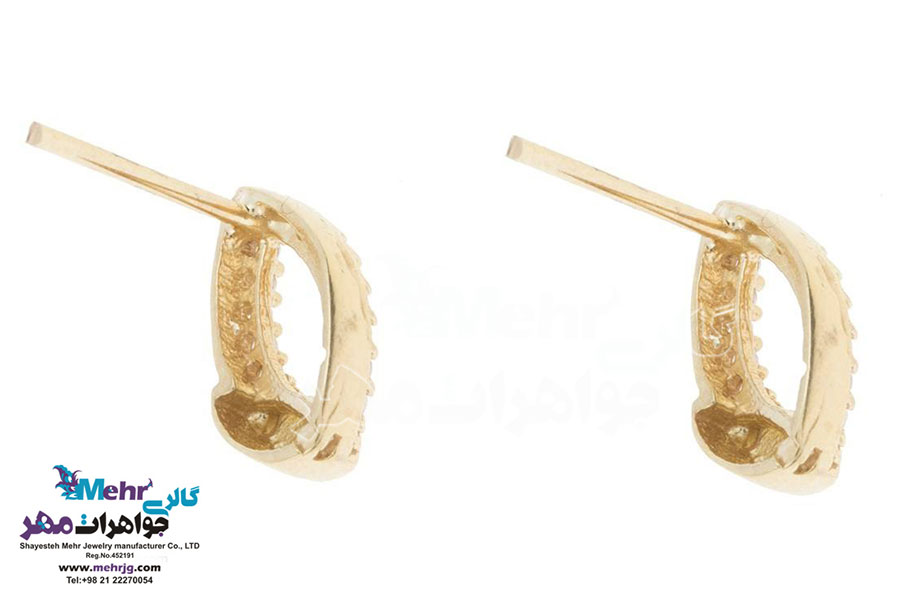 گوشواره طلا - طرح برگ