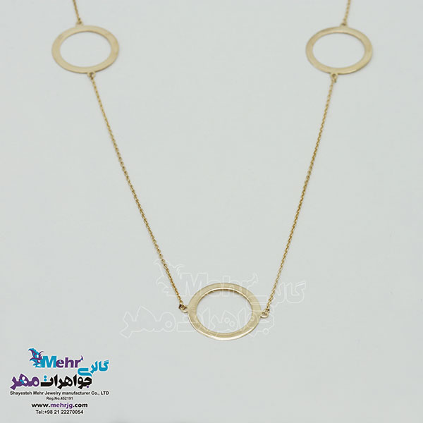 گردنبند رولباسی طلا - طرح هندسی