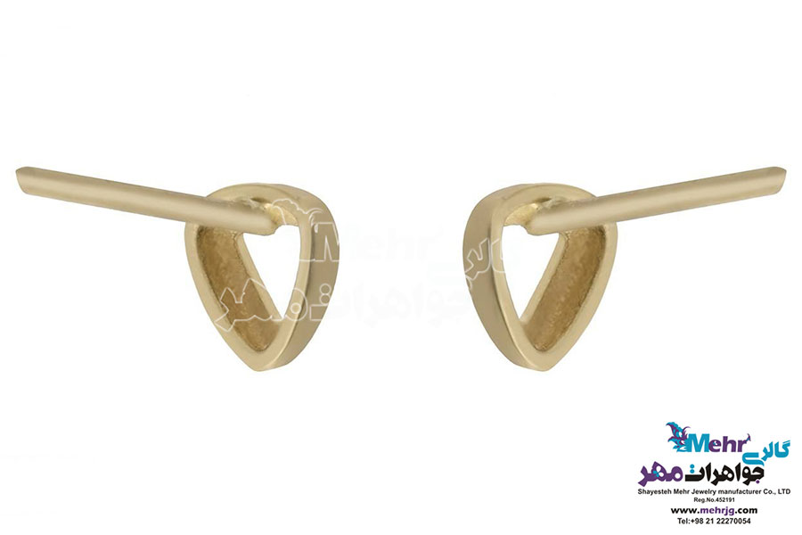 نیم ست طلا - آویز و گوشواره - طرح هندسی