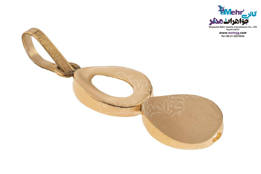 نیم ست طلا - آویز و گوشواره - طرح هندسی