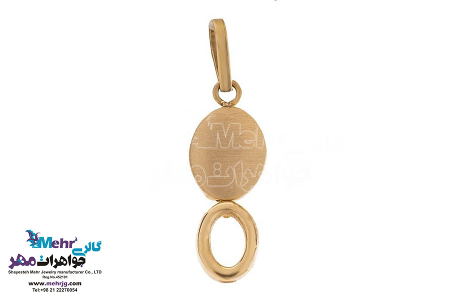نیم ست طلا - آویز و گوشواره - طرح هندسی