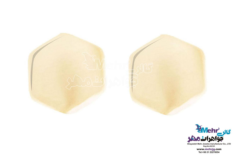 نیم ست طلا - آویز و گوشواره - طرح هندسی