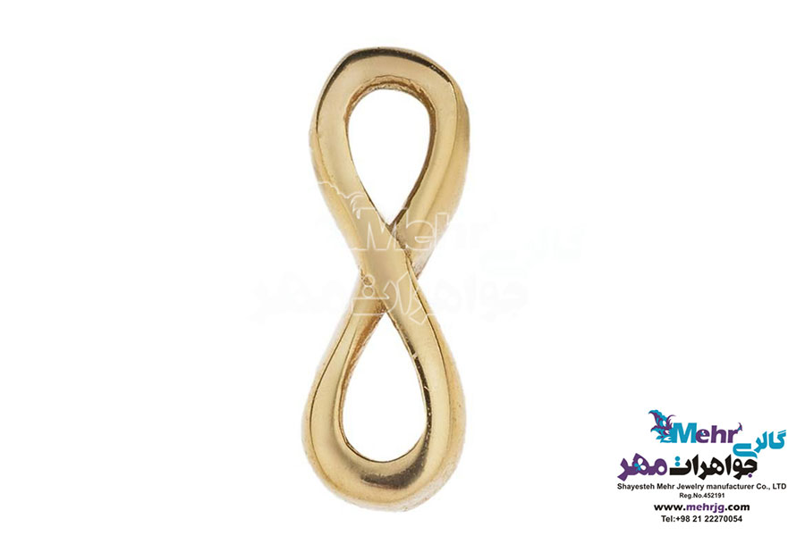نیم ست طلا - آویز و گوشواره - طرح بی‌نهایت