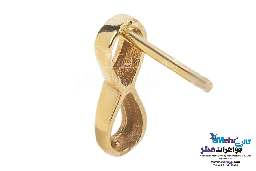 نیم ست طلا - آویز و گوشواره - طرح بی‌نهایت