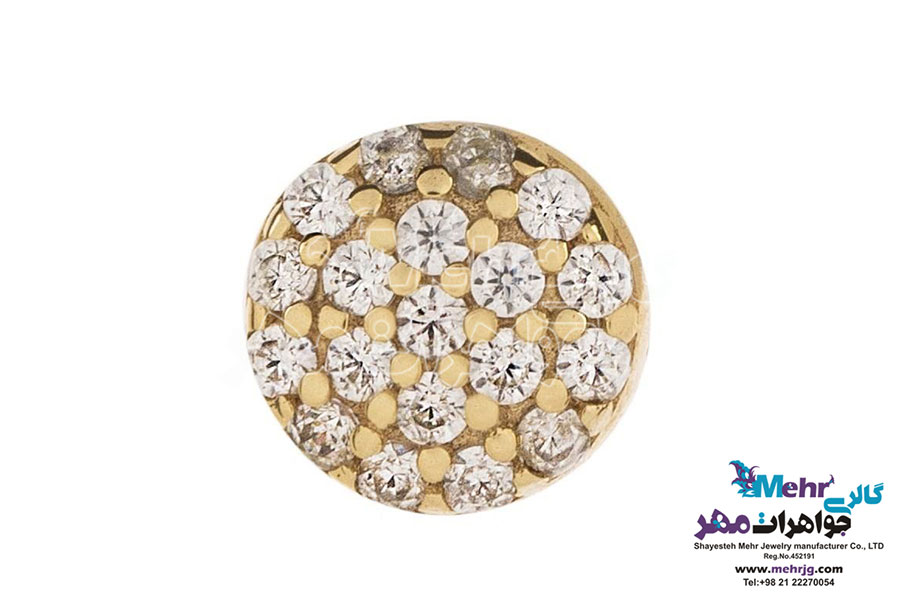 نیم ست طلا - آویز و گوشواره - طرح هندسی