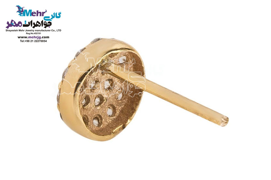 نیم ست طلا - آویز و گوشواره - طرح هندسی