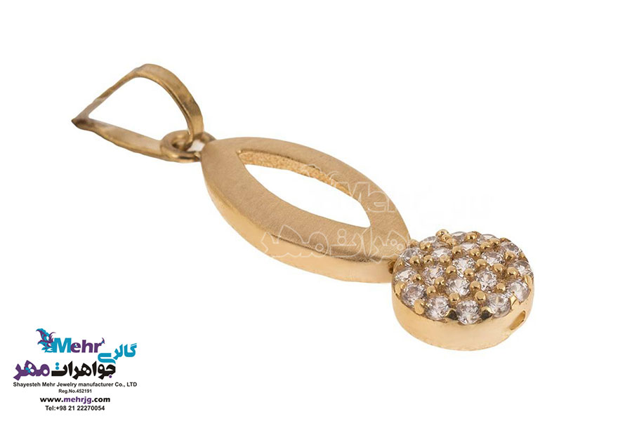 نیم ست طلا - آویز و گوشواره - طرح هندسی
