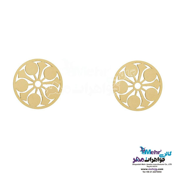 نیم ست طلا - آویز و گوشواره - طرح هندسی