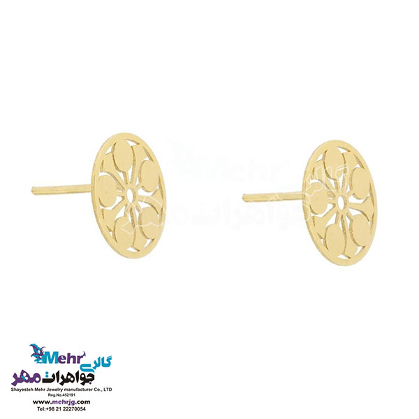 نیم ست طلا - آویز و گوشواره - طرح هندسی