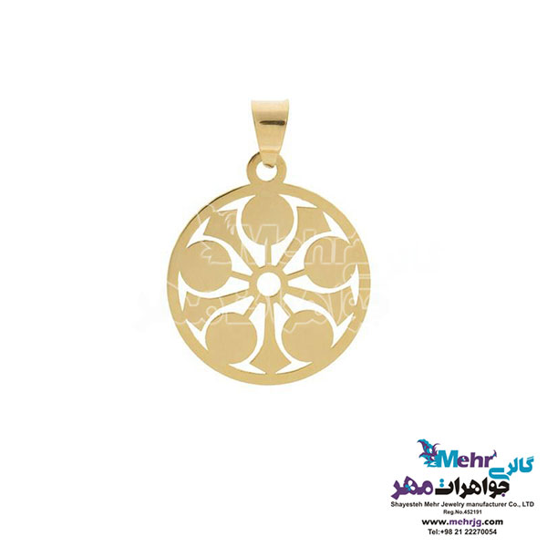 نیم ست طلا - آویز و گوشواره - طرح هندسی