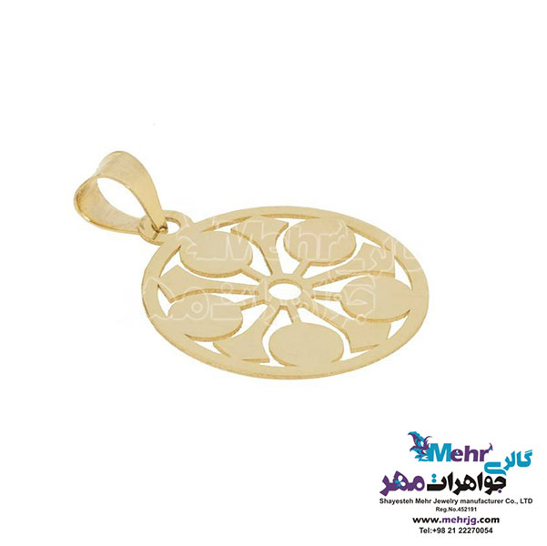 نیم ست طلا - آویز و گوشواره - طرح هندسی