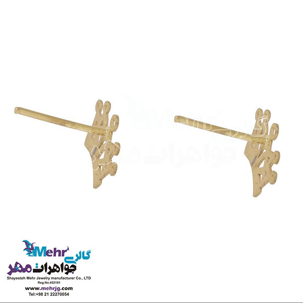 نیم ست طلا - آویز و گوشواره - طرح تاج
