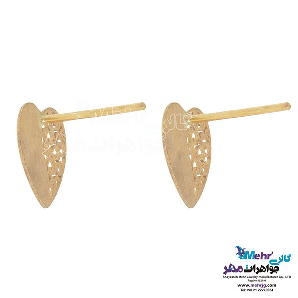 نیم ست طلا - آویز و گوشواره - طرح قلب