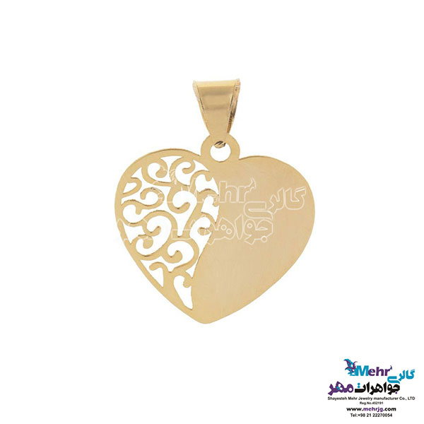 نیم ست طلا - آویز و گوشواره - طرح قلب