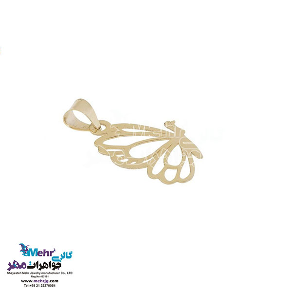 نیم ست طلا - آویز و گوشواره - طرح پروانه