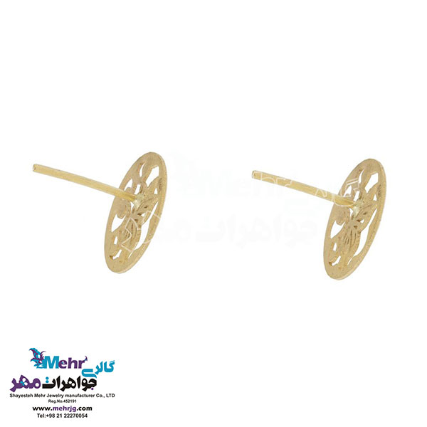 نیم ست طلا - آویز و گوشواره - طرح پروانه